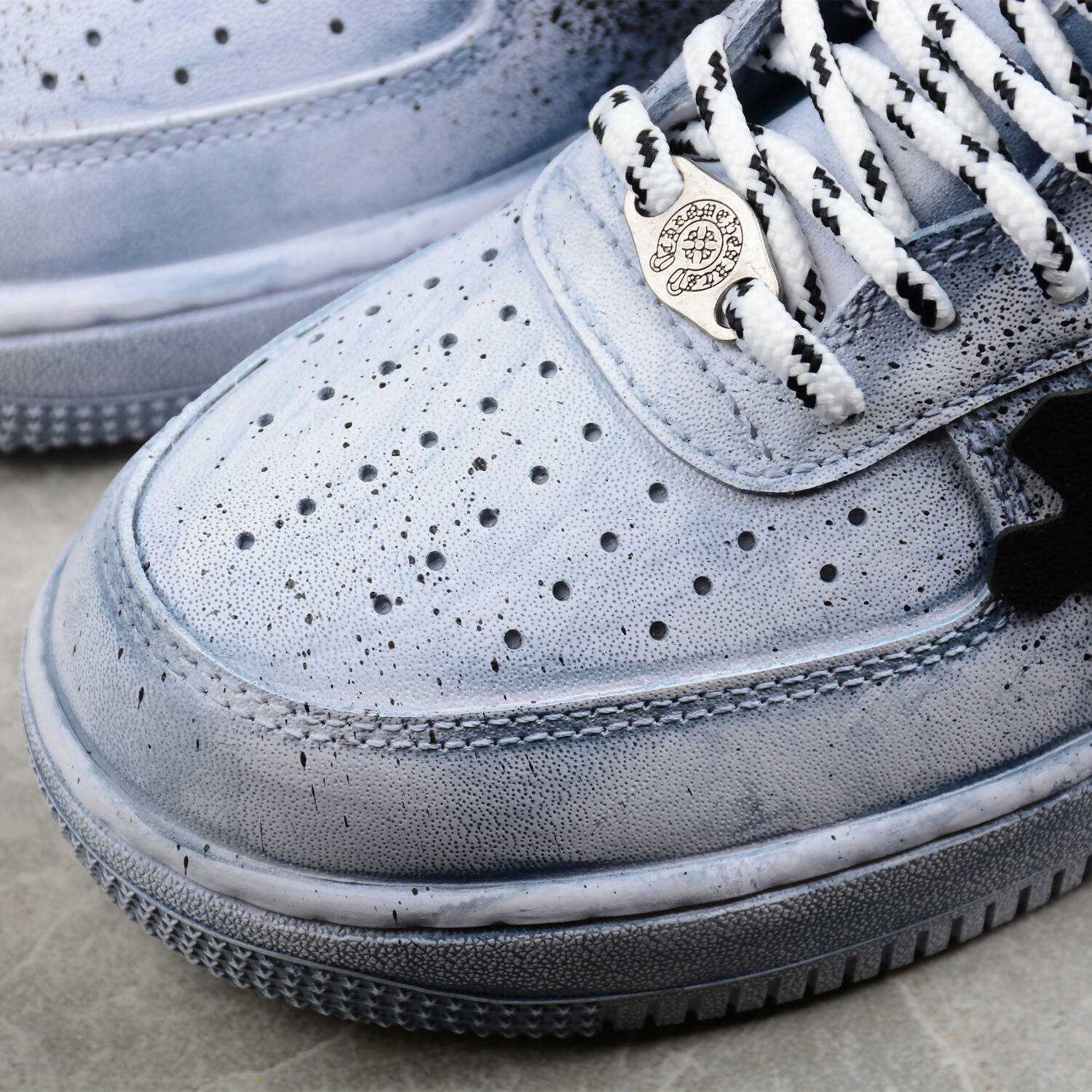 BLUE/PINK CHROME HEARTS Custom Sneakers Air Force 1