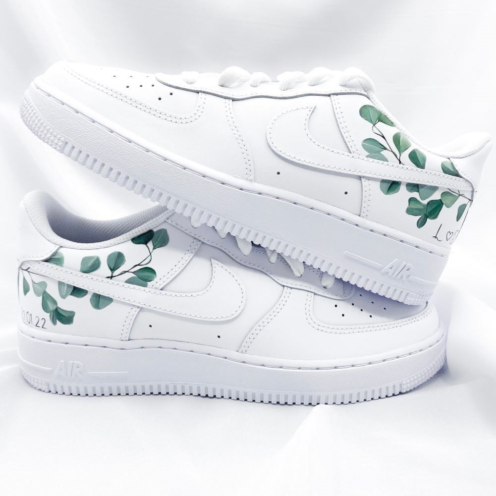 Green Leaves Custom Sneakers Air Force 1