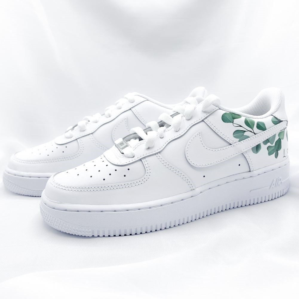 Green Leaves Custom Sneakers Air Force 1