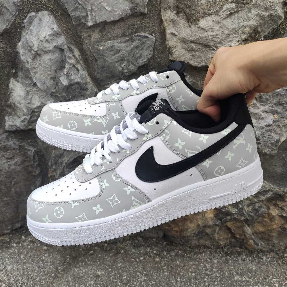 ROYAL GRAY LV Custom Sneakers Air Force 1