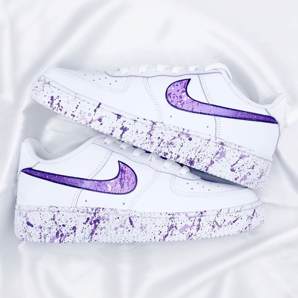 Purple Splash Custom Sneakers Air Force 1