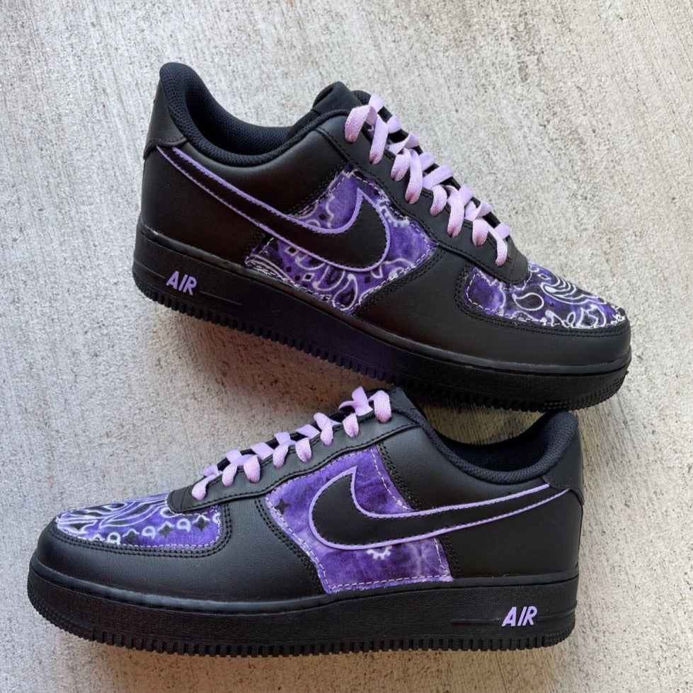 Purple Bandana Custom Sneakers Air Force 1