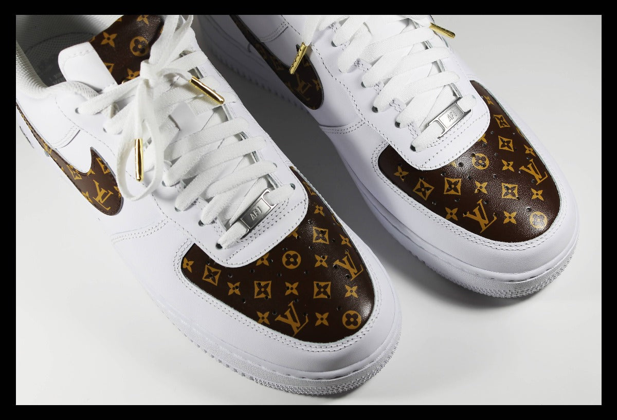 Brown LV Custom Sneakers Air Force 1