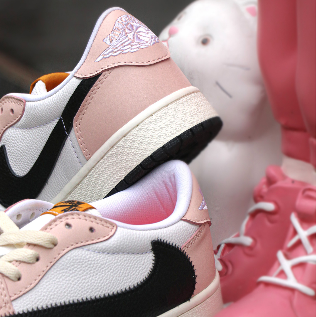 Pink Black Custom Sneakers Air Jordan 1 Travis Scott