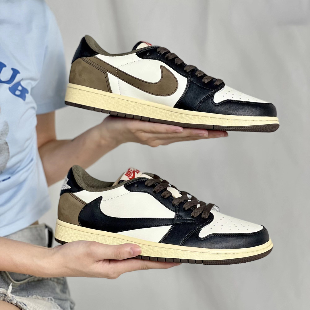 Retro Brown Custom Sneakers Air Jordan 1 Travis Scott