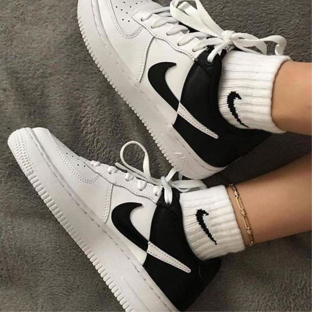 Black White Custom Sneakers Air Force 1