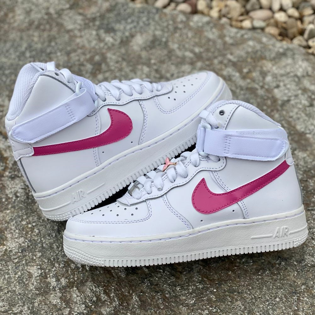 Pink Custom Sneakers Air Force 1 High