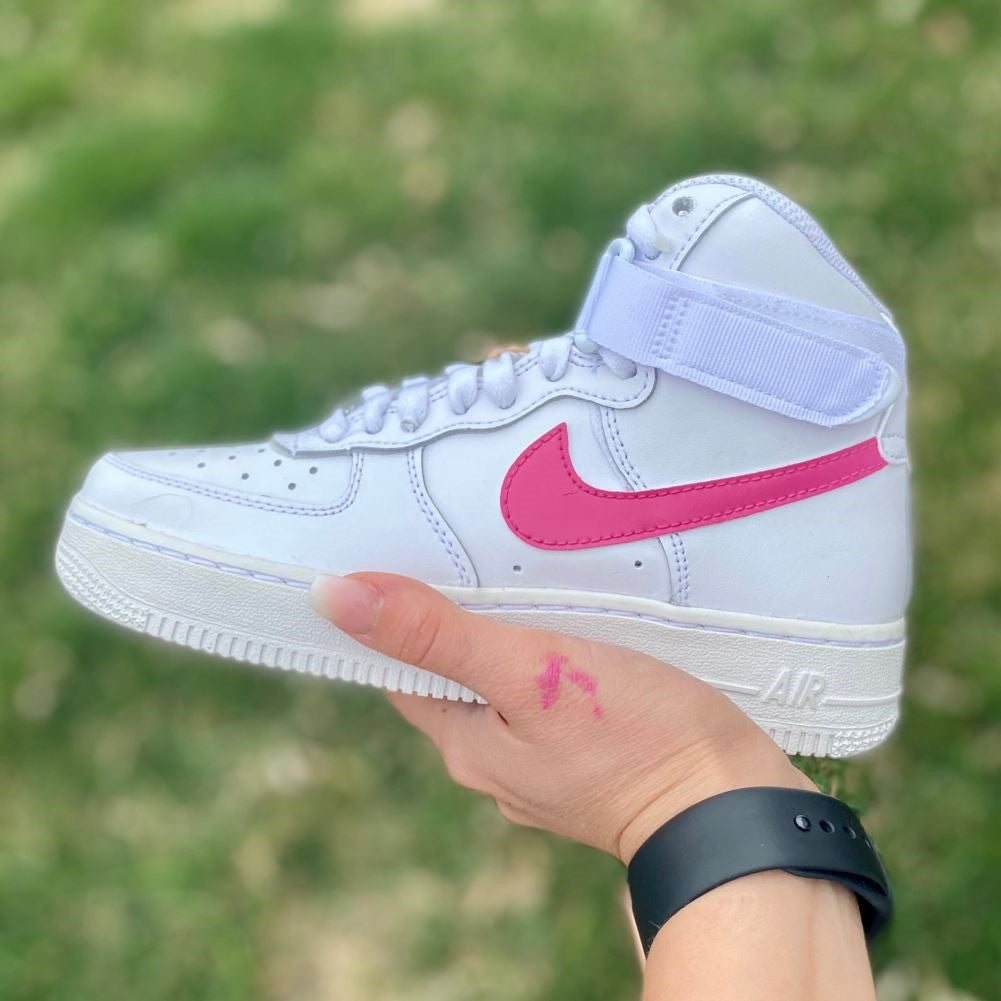 Pink Custom Sneakers Air Force 1 High