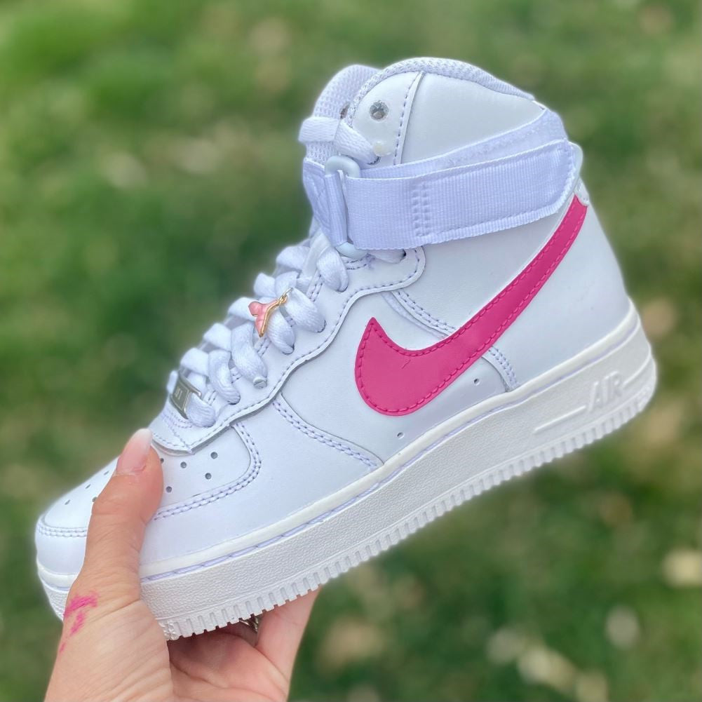 Pink Custom Sneakers Air Force 1 High