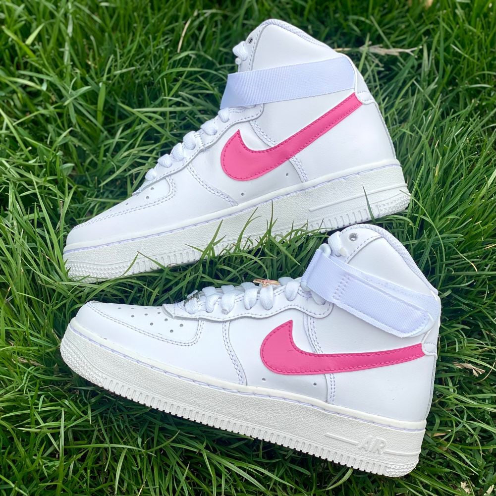 Pink Custom Sneakers Air Force 1 High