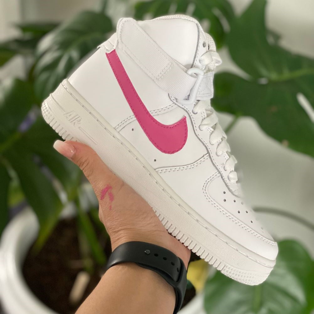 Pink Custom Sneakers Air Force 1 High