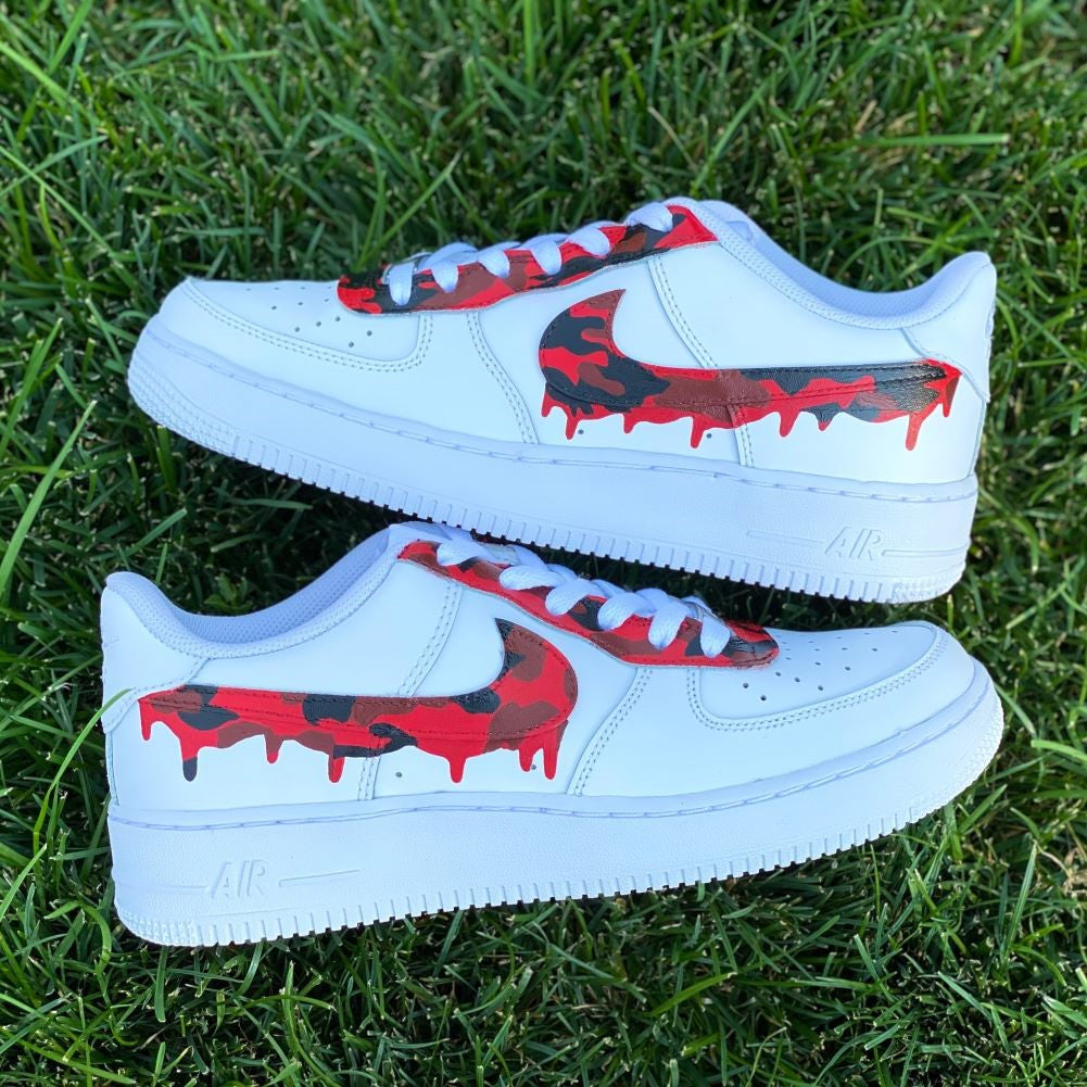 Dark Cartoon Dripping Custom Sneakers Air Force 1