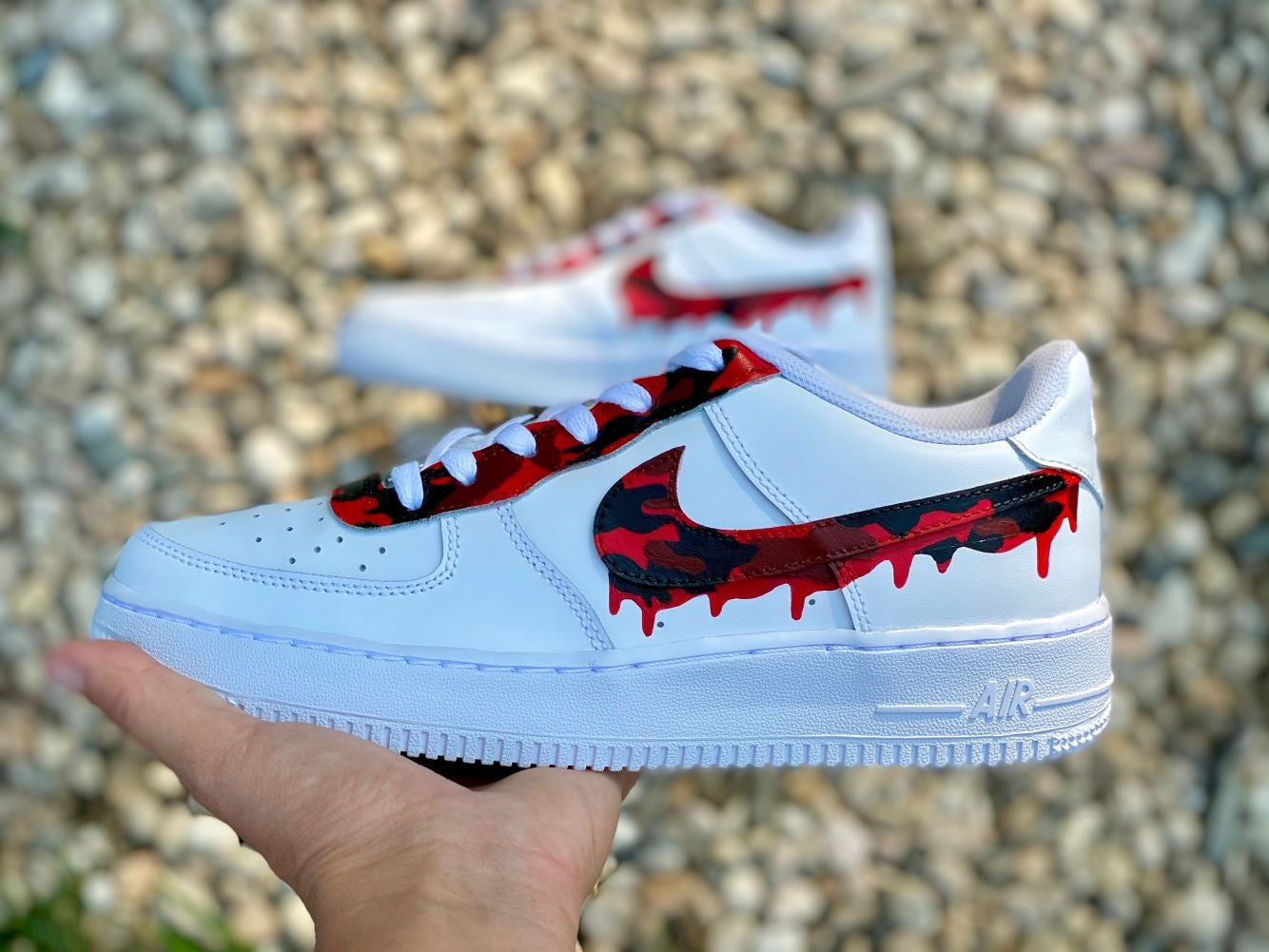 Dark Cartoon Dripping Custom Sneakers Air Force 1