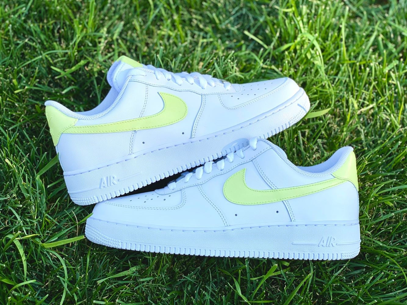 Neon Yellow Custom Sneakers Air Force 1