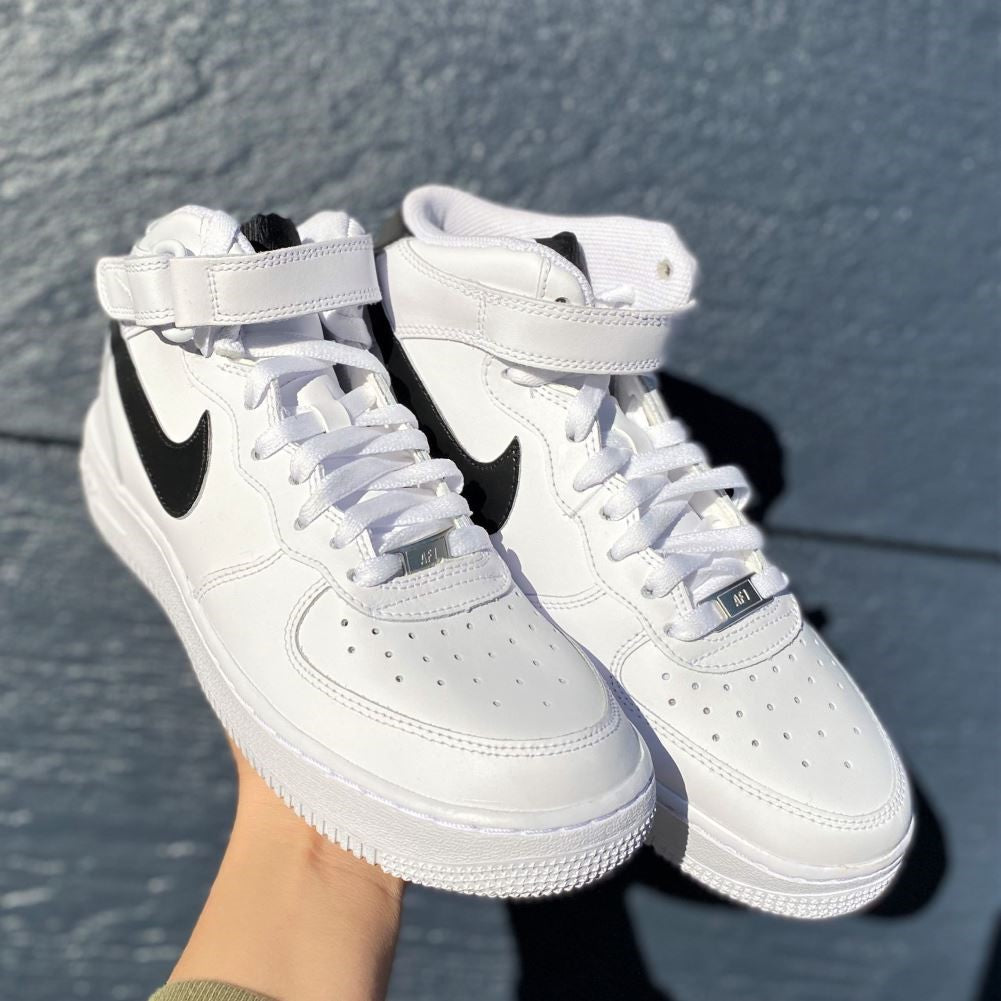 Black Custom Sneakers Air Force 1 Mid