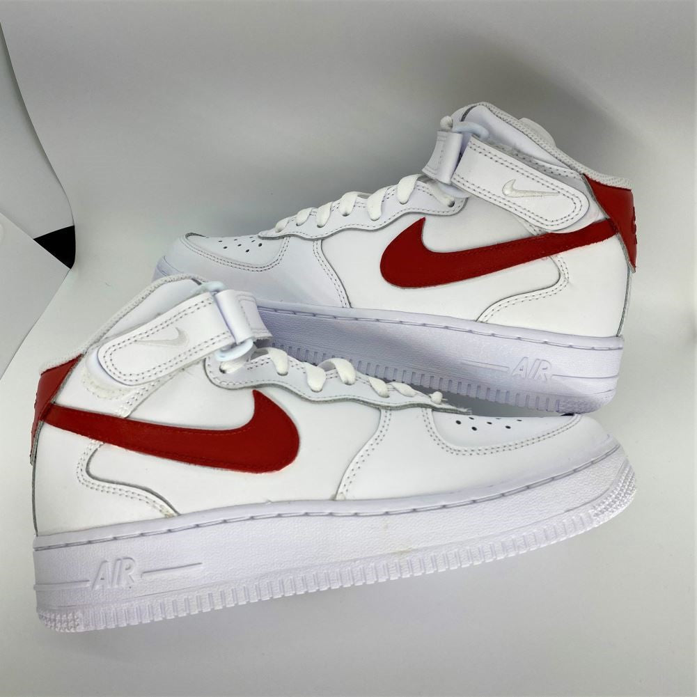 Dark Red Custom Sneakers Air Force 1 Mid