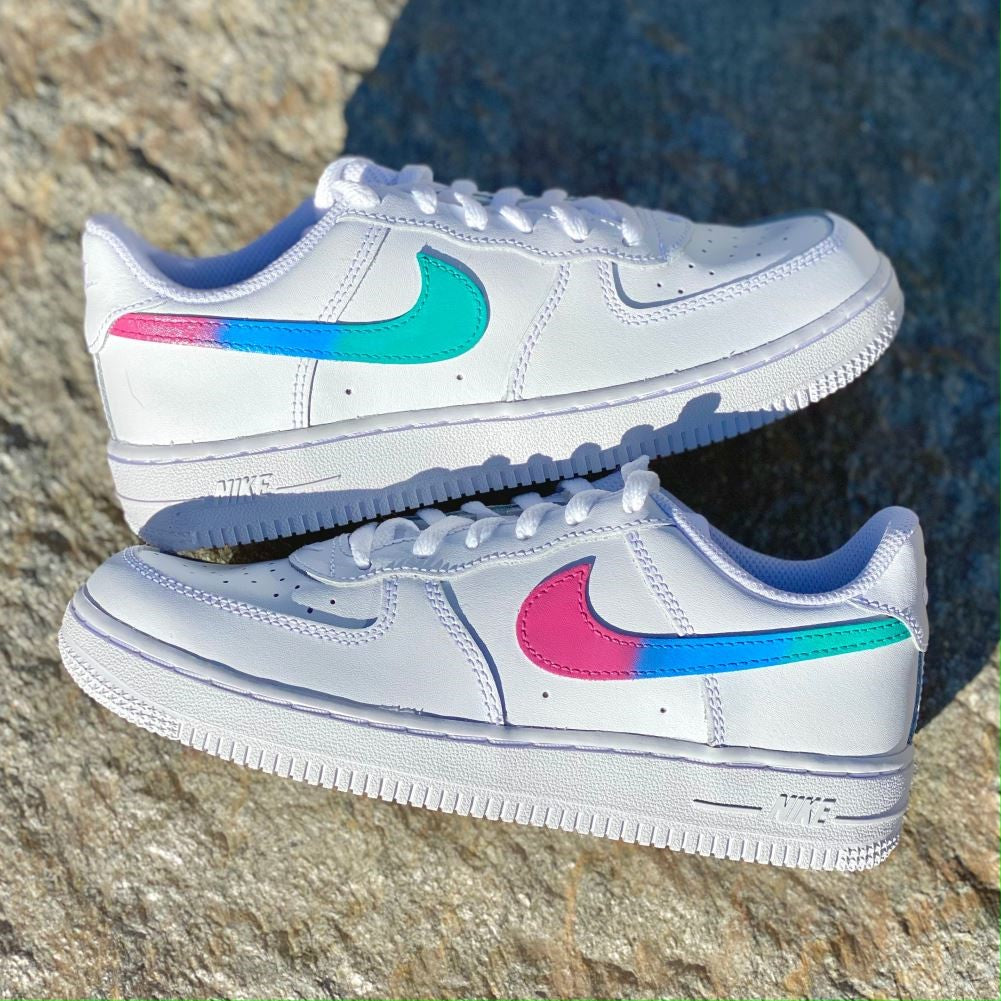 Tricolor Gradient Custom Sneakers Air Force1