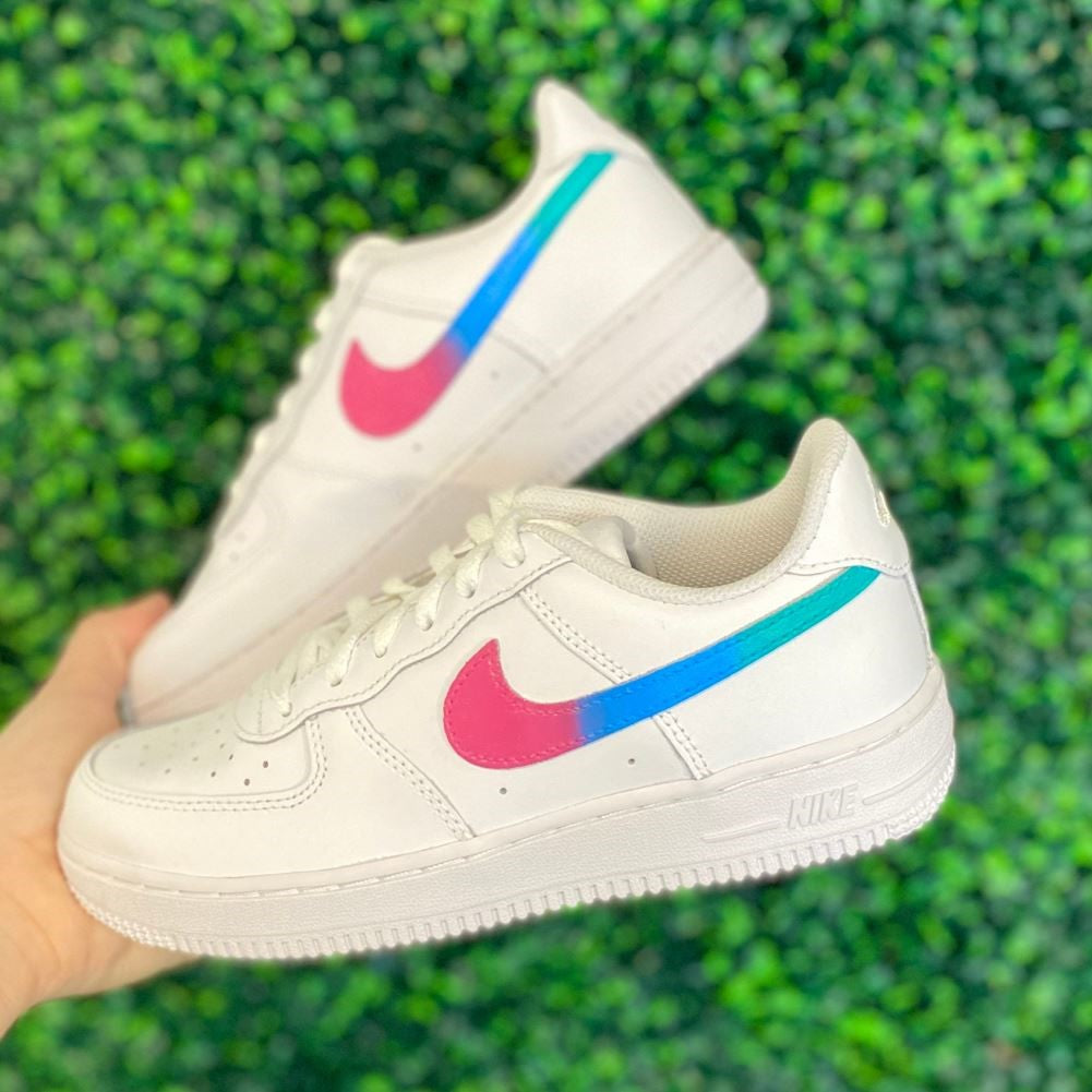 Tricolor Gradient Custom Sneakers Air Force1