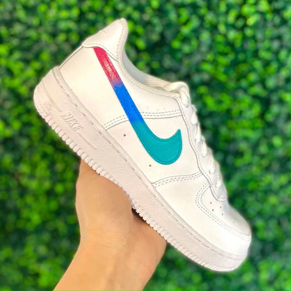 Tricolor Gradient Custom Sneakers Air Force1