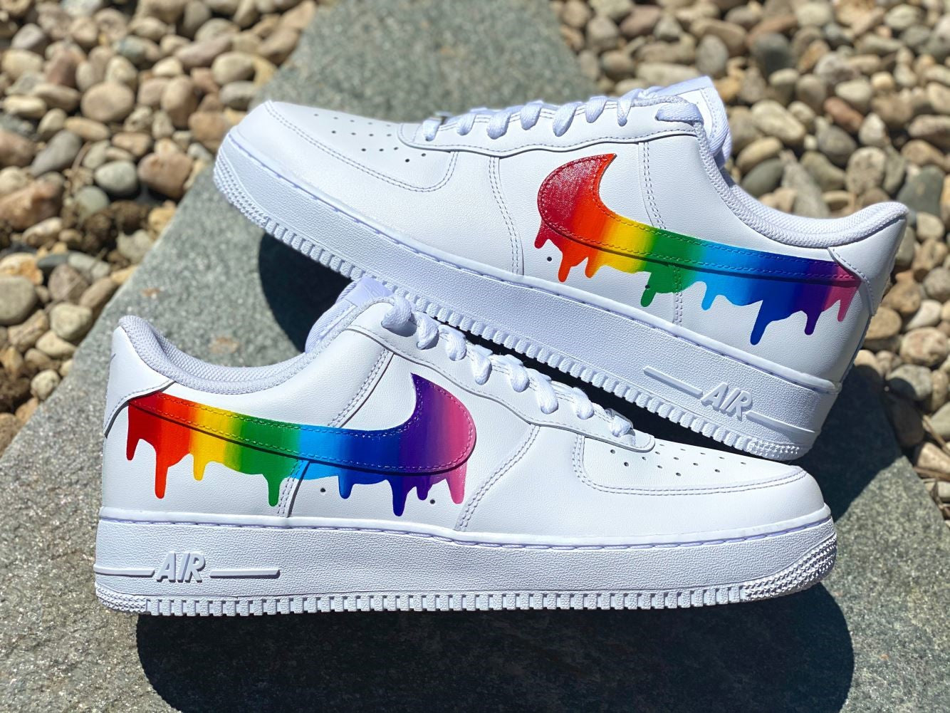 Rainbow Dripping Custom Sneakers Air Force 1