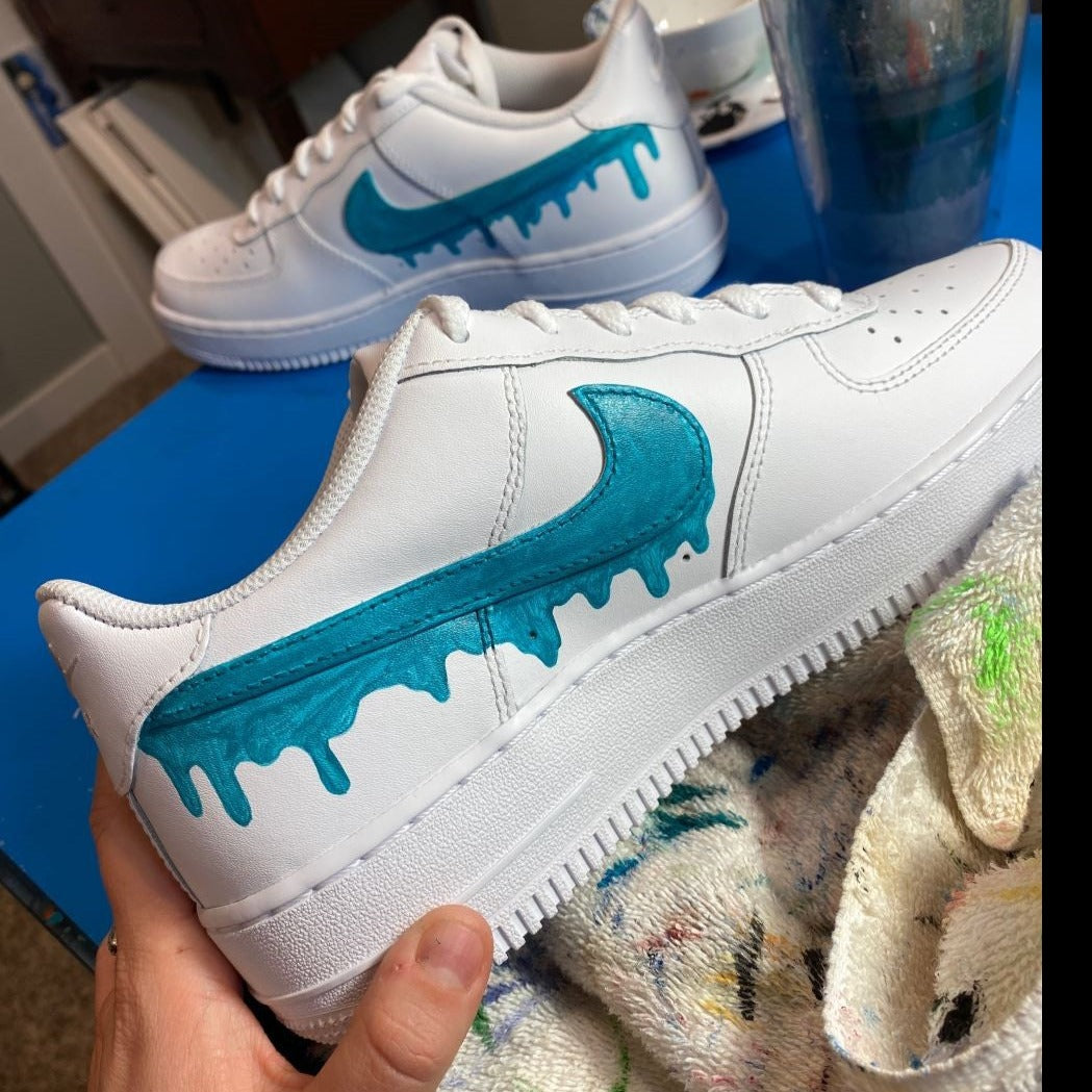 Blue Drip Custom Sneakers Air Force 1