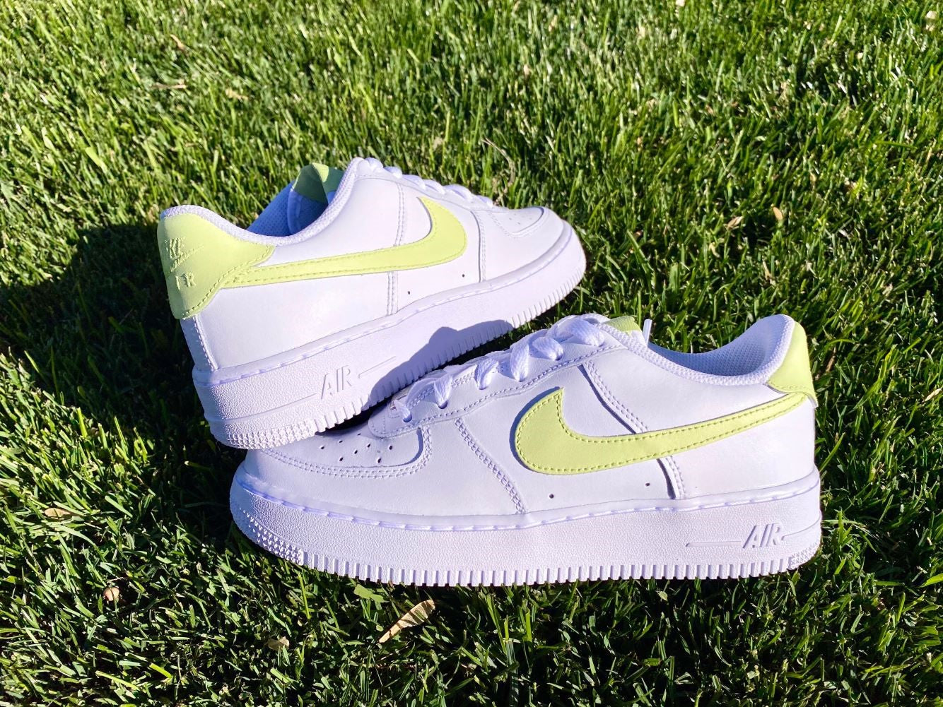 Neon Yellow Custom Sneakers Air Force 1