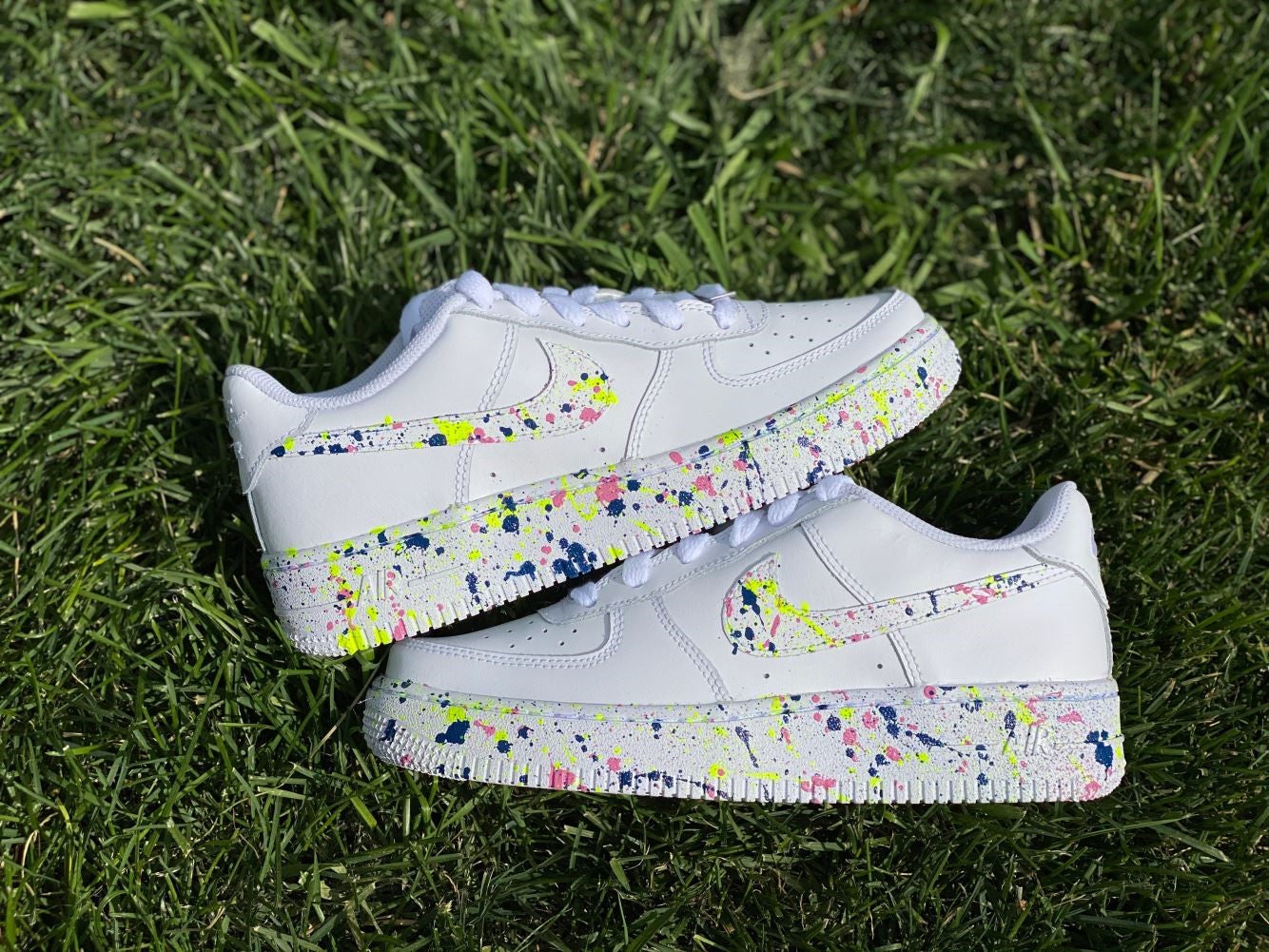 Neon Splash Custom Sneakers Air Force 1