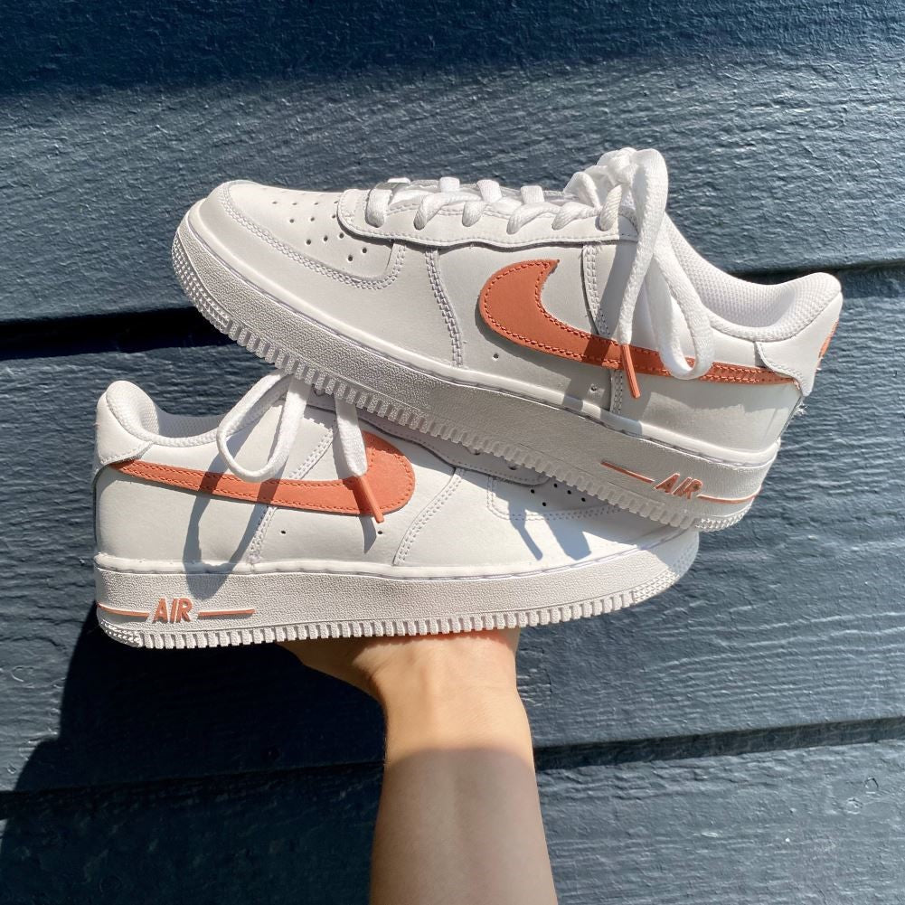 Orange Custom Sneakers Air Force 1