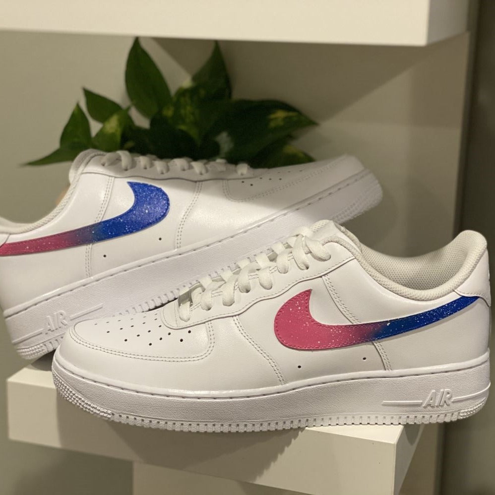 Pink Blue Gradient Sneakers Air Force 1