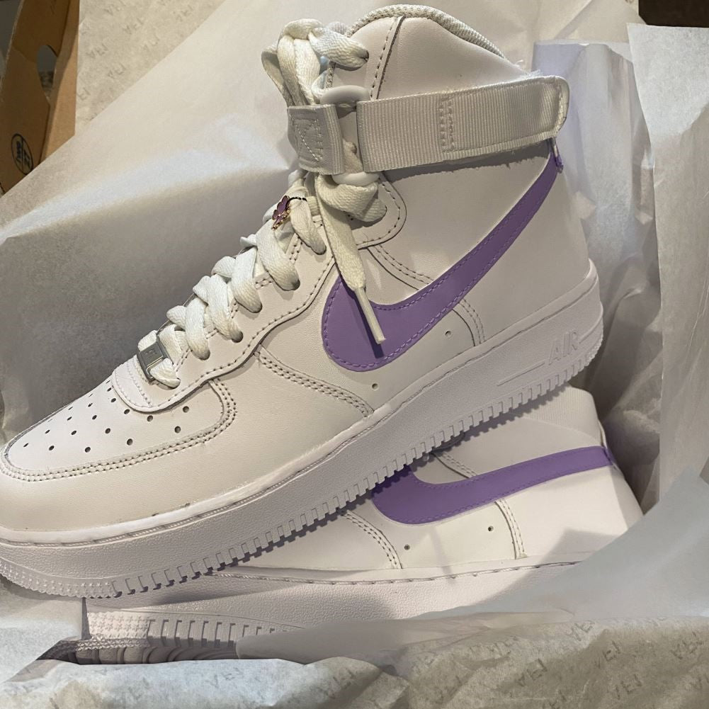 Soft Purple Custom Sneakers Air Force 1 High