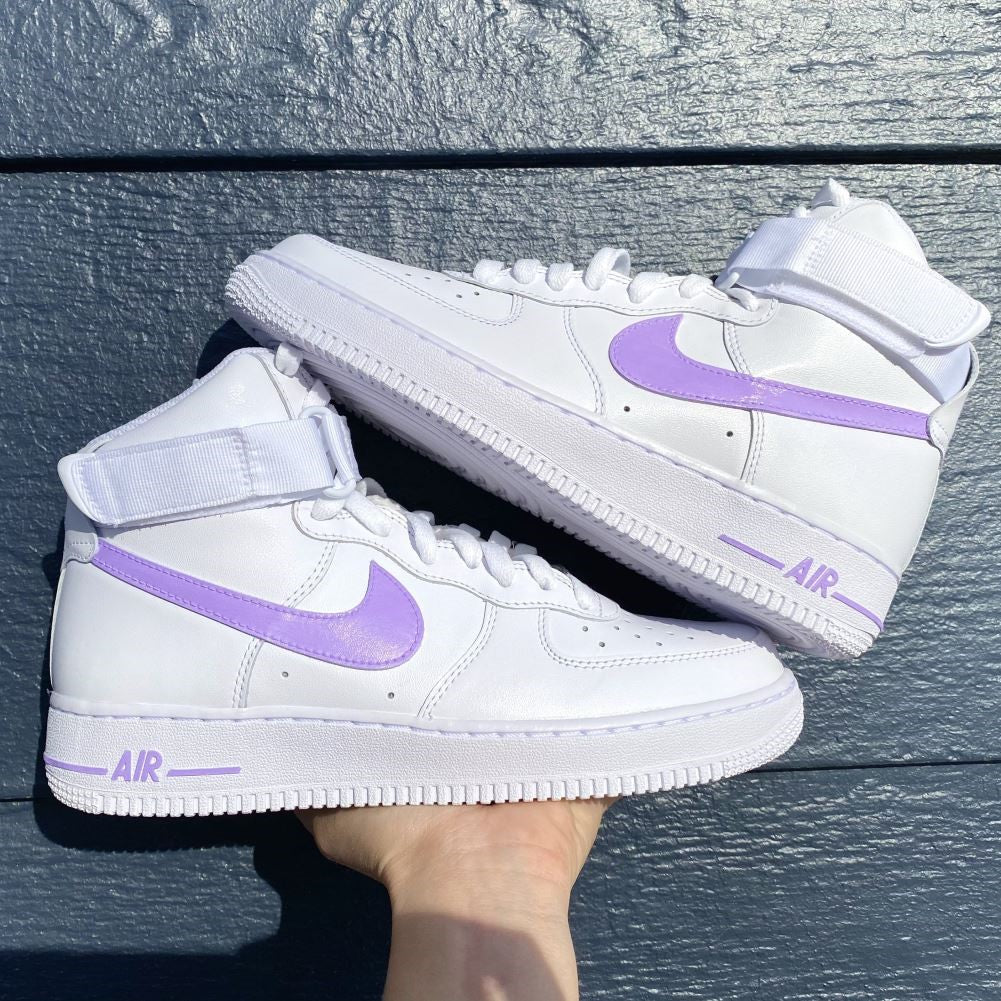 Soft Purple Custom Sneakers Air Force 1 High