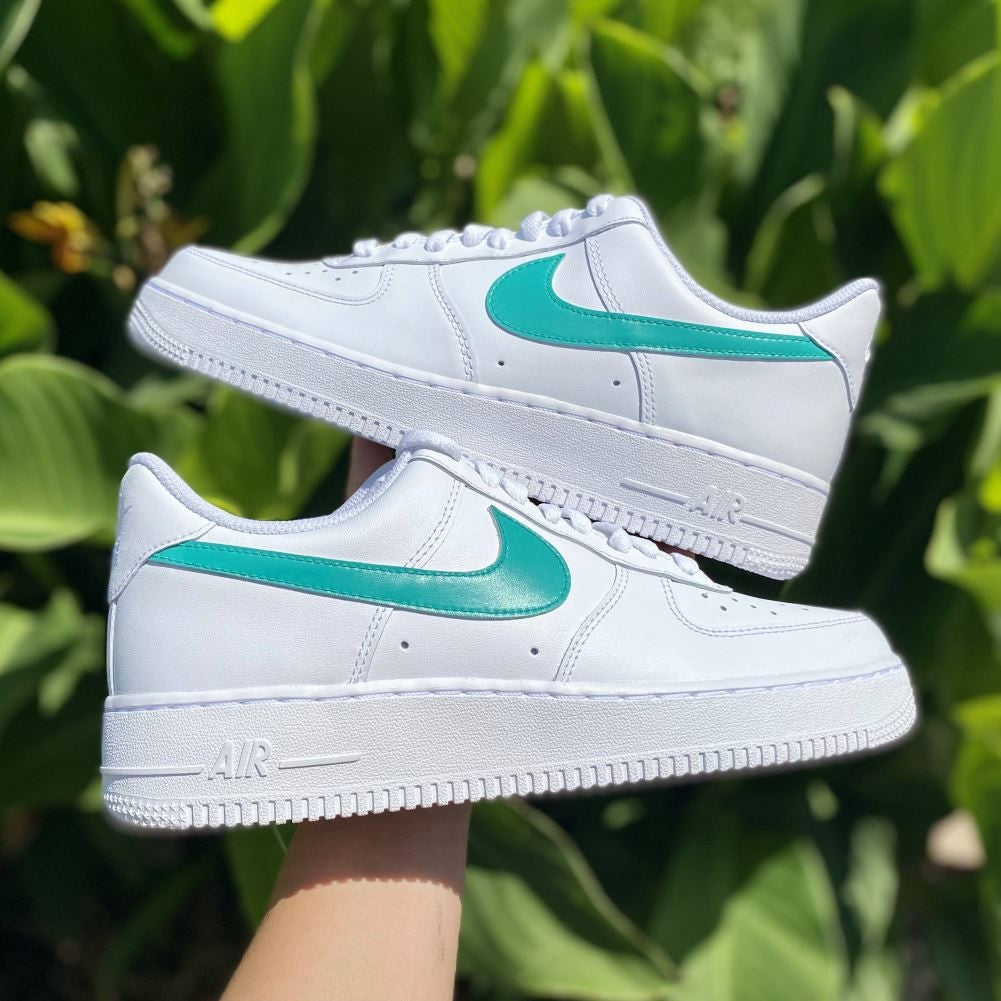 Green Smooth Custom Sneakers Air Force 1