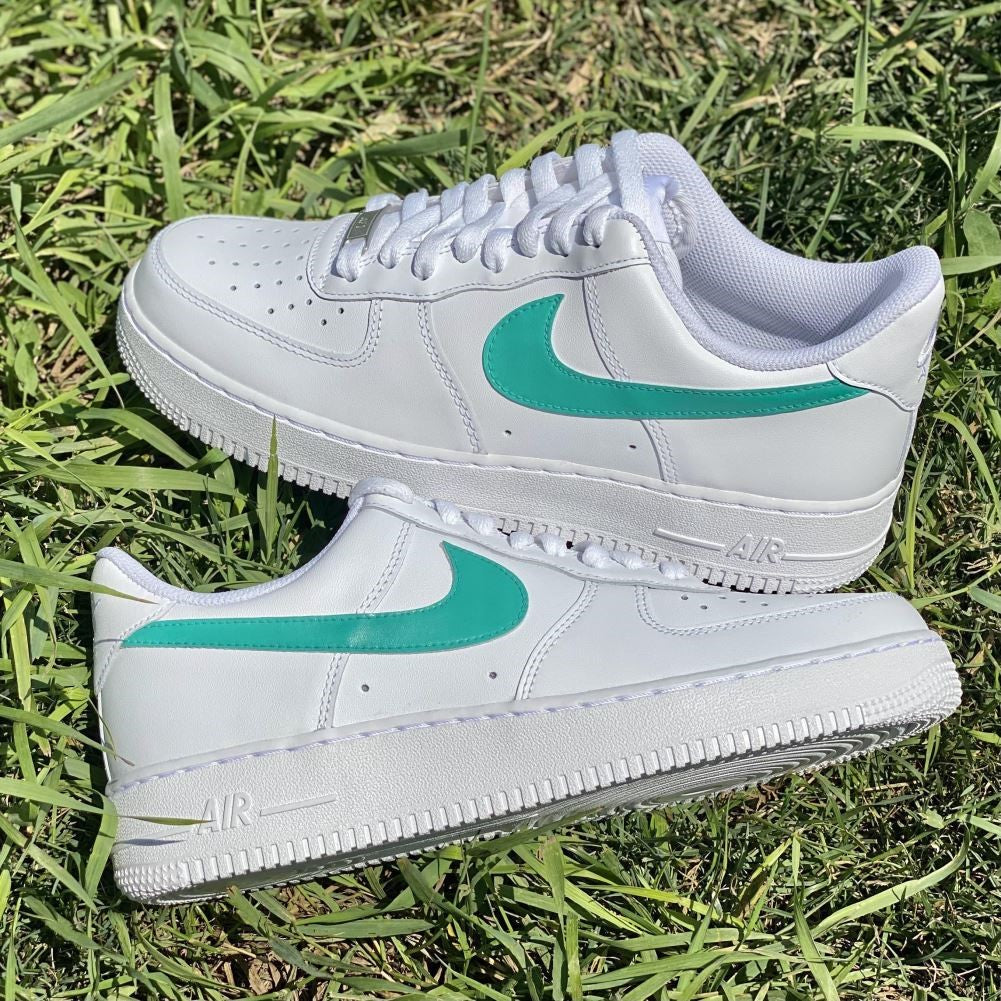 Green Smooth Custom Sneakers Air Force 1