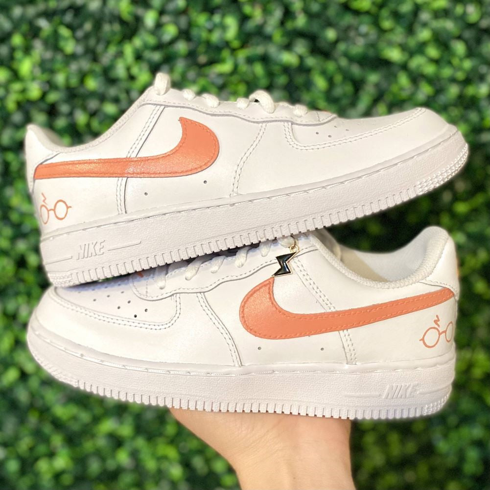 Orange Glasses Custom Sneakers Air Force 1