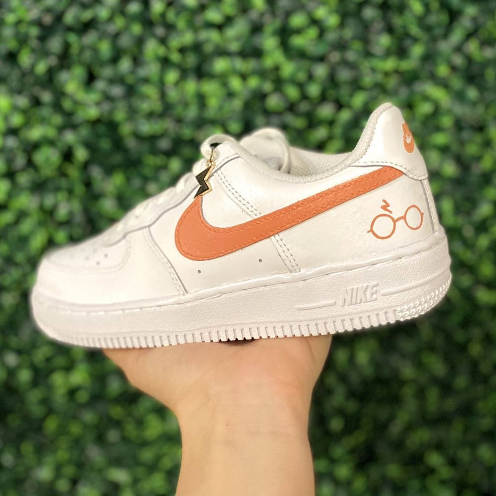 Orange Glasses Custom Sneakers Air Force 1