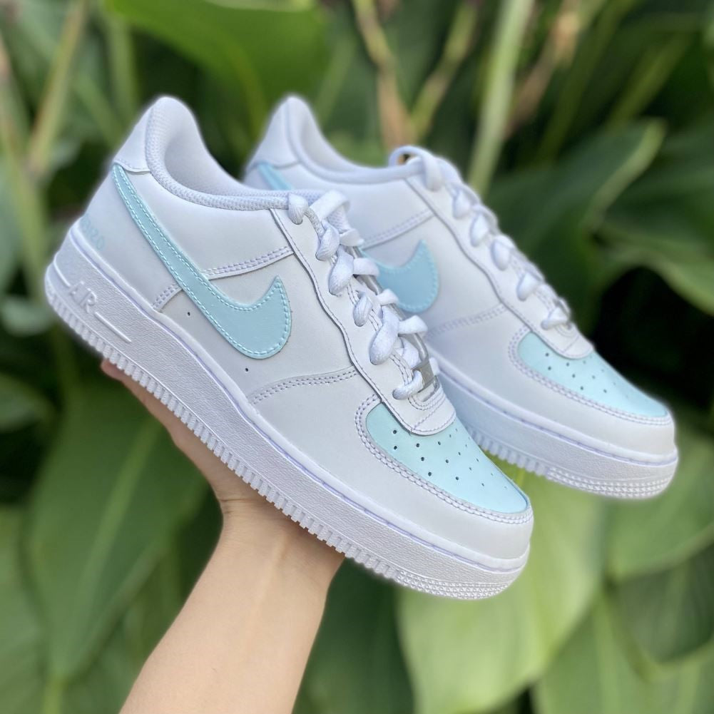 Soft Blue Custom Sneakers Air Force 1