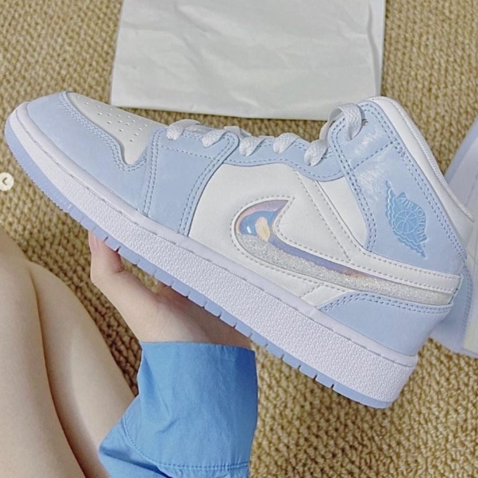 Baby Blue Chill Sneakers Custom Air Jordan 1