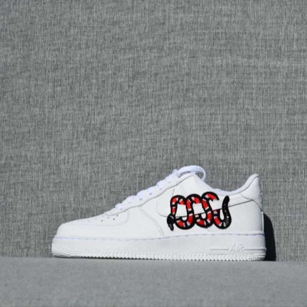 Red Snake Custom Sneakers Air Force 1