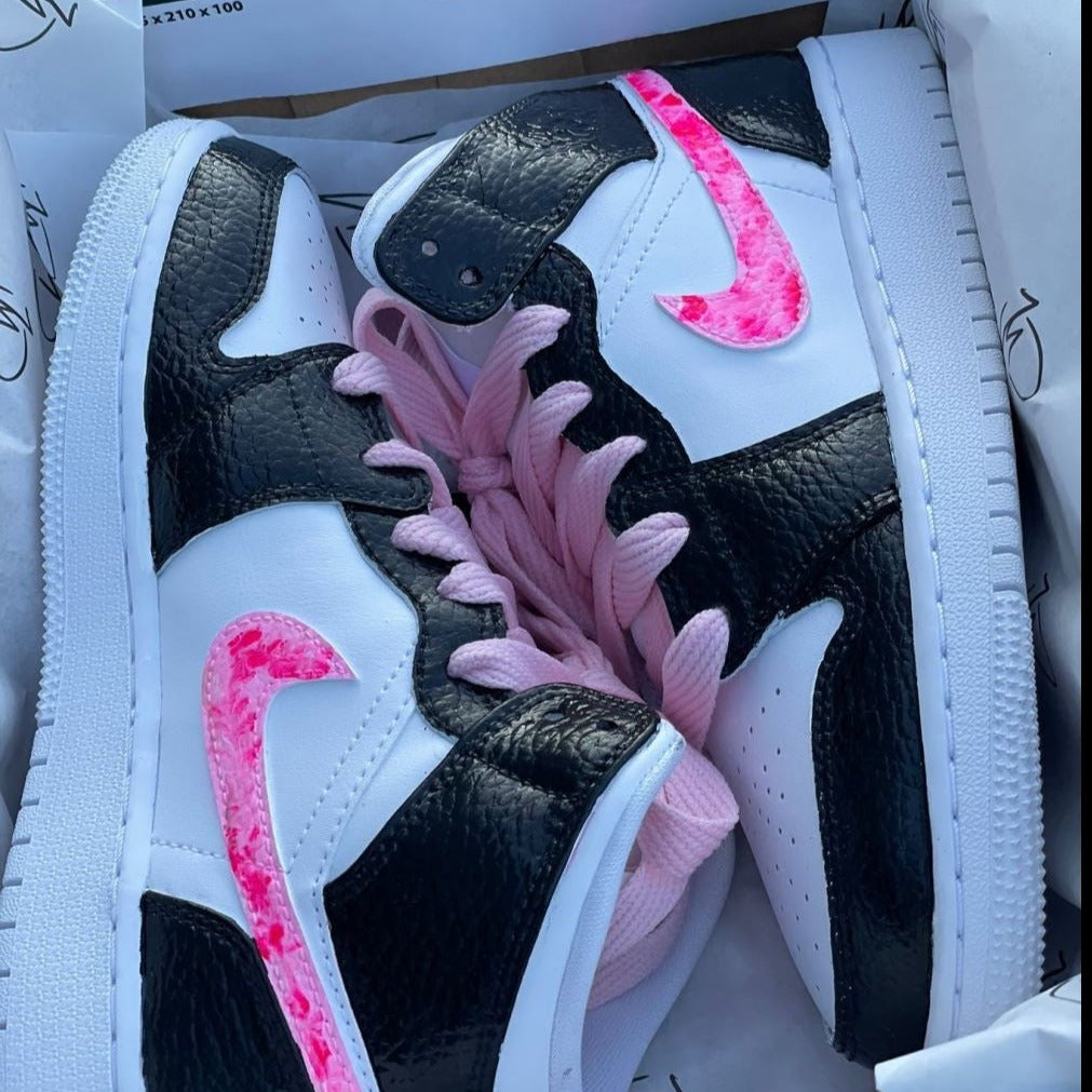 Black Pink Custom Sneakers Air Jordan 1