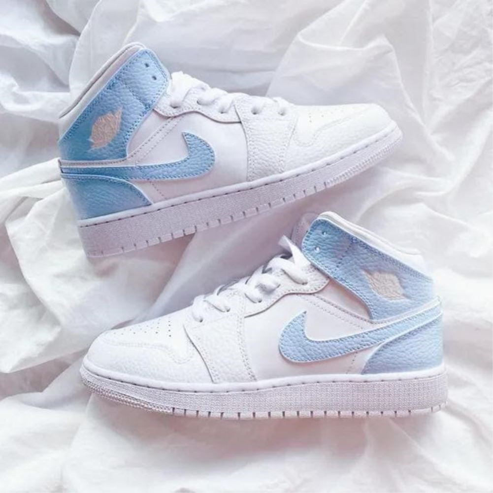 Soft Blue Custom Sneakers Air Jordan 1