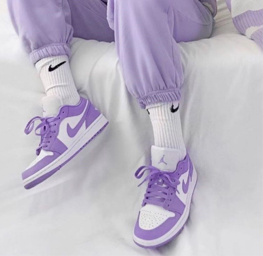 Violet Purple Sneakers Custom Air Jordan 1 Low