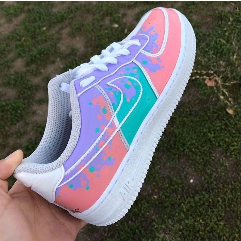 Tricolor Splash Custom Sneakers Air Force 1