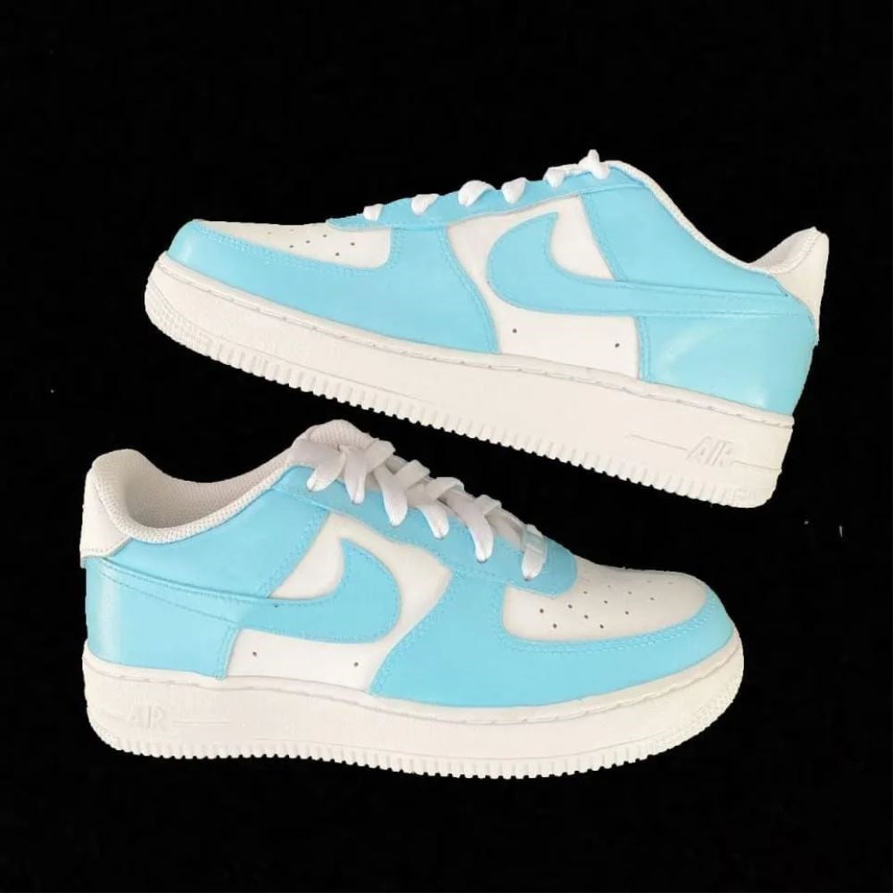 Blue Smooth Custom Sneakers Air Force 1