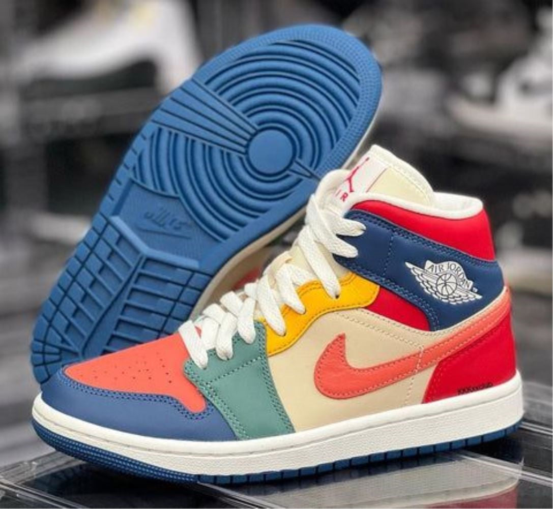 French Blue Magic Ember Sneakers Custom Air Jordan 1