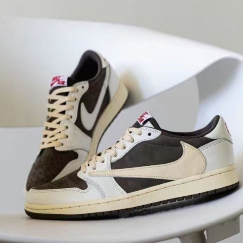 Travis Scott Beige Mocha Sneakers Custom Air Jordan 1