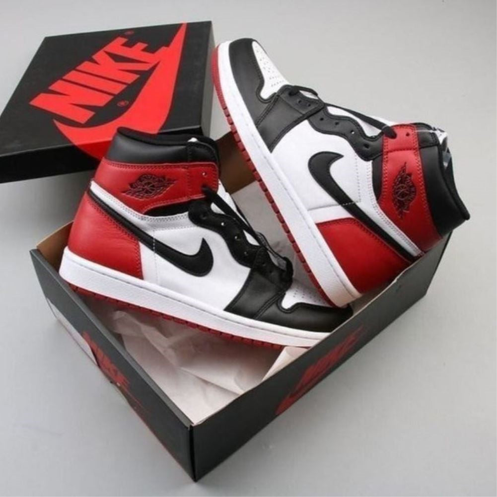 Red Black Sneakers Custom Air Jordan 1