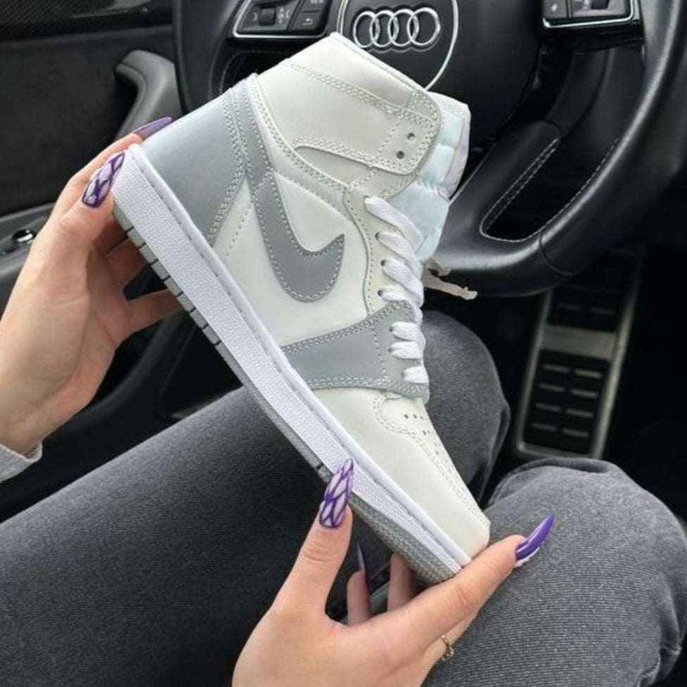 Grey Beige Custom Sneakers Air Jordan 1