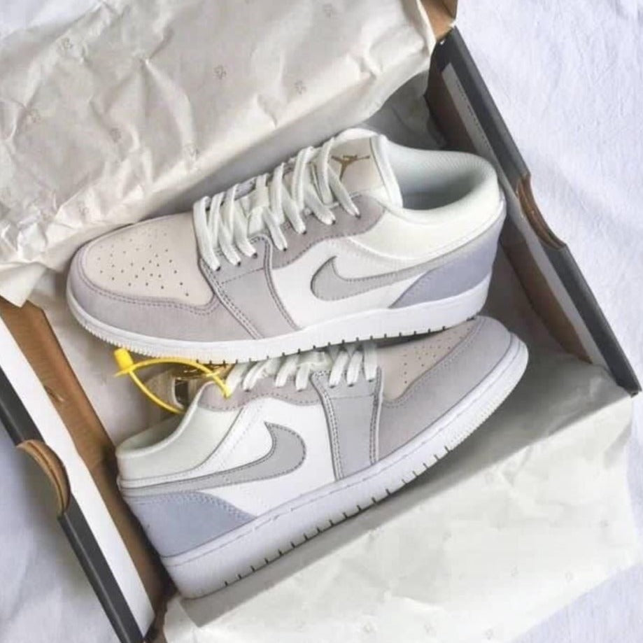 Paris Grey Sneakers Custom Air Jordan 1 Low