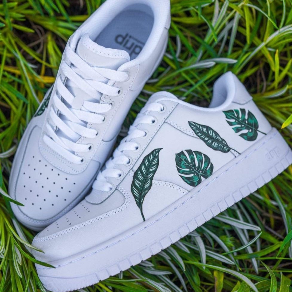 Green Leaves Custom Sneakers Air Force 1