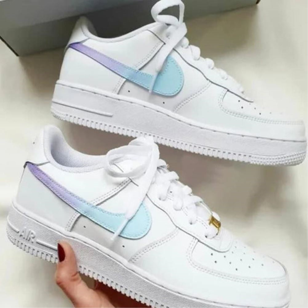 Blue-Purple Gradient Custom Sneakers Air Force 1